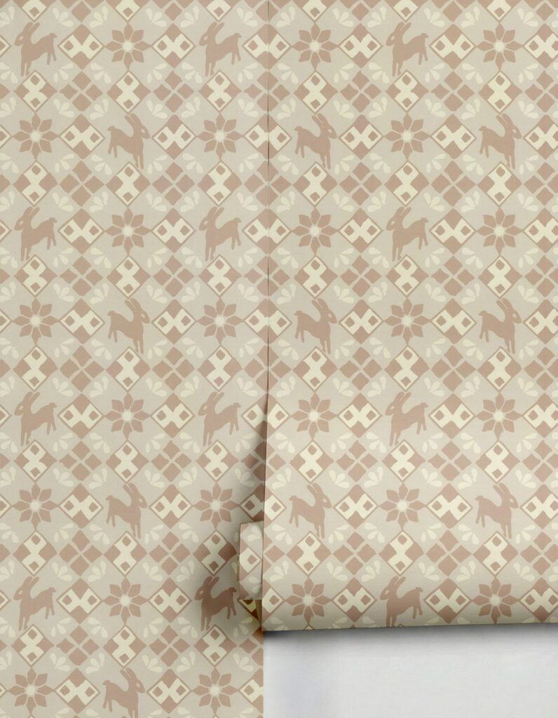 Clay Imports’ Conejos Mocha wallpaper. (Courtesy of Clay Imports)