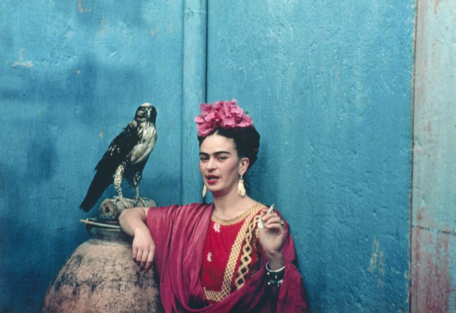 Nickolas Muray, Frida with Her Pet Eagle, Coyoacán, 1939, printed 2024, inkjet print, the Museum of Fine Arts, Houston, gift of Nickolas Muray Photo Archives. © Nickolas Muray Photo Archives