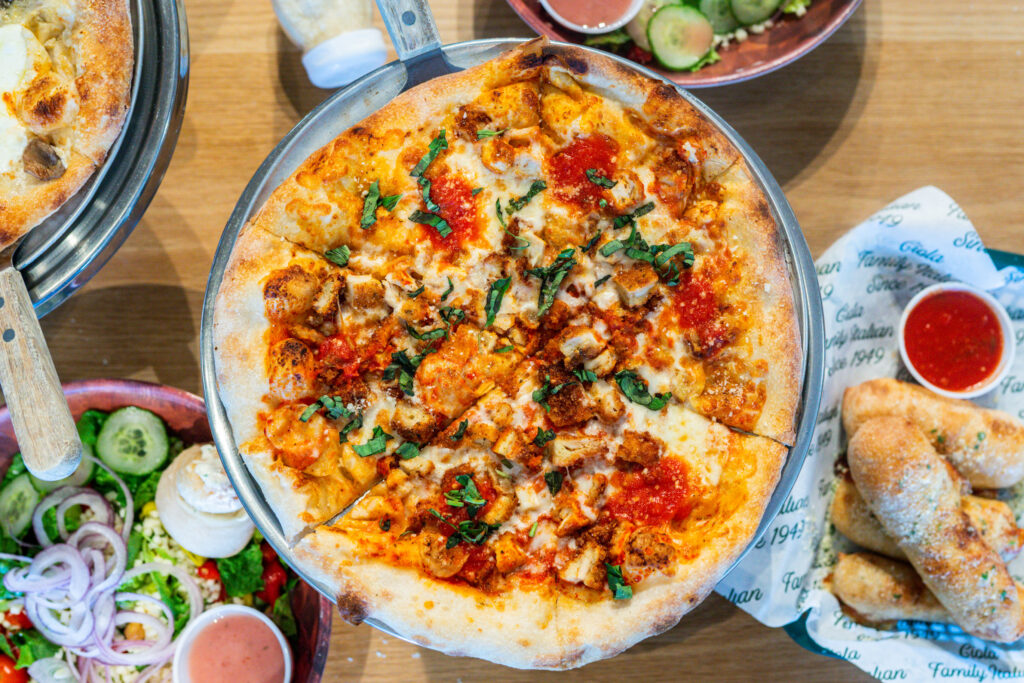Tony C’s chicken parmesan pizza.