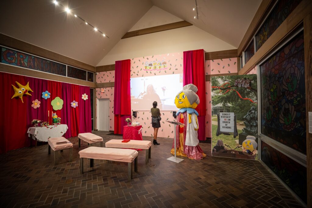 Artwork by Yoshie Sakai is featured in “Women Who Wander” at the UMLAUF Sculpture Garden + Museum. (Photo by Manny Pandya)