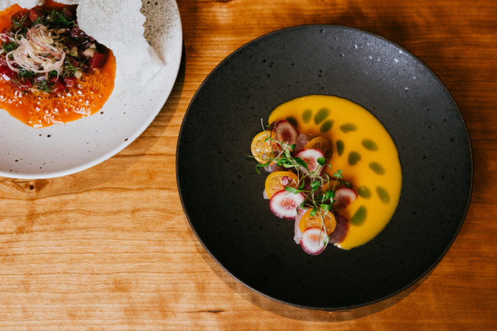Bluefin tuna tartare and yellowtail tiradito are among the menu items at Kinsho.
