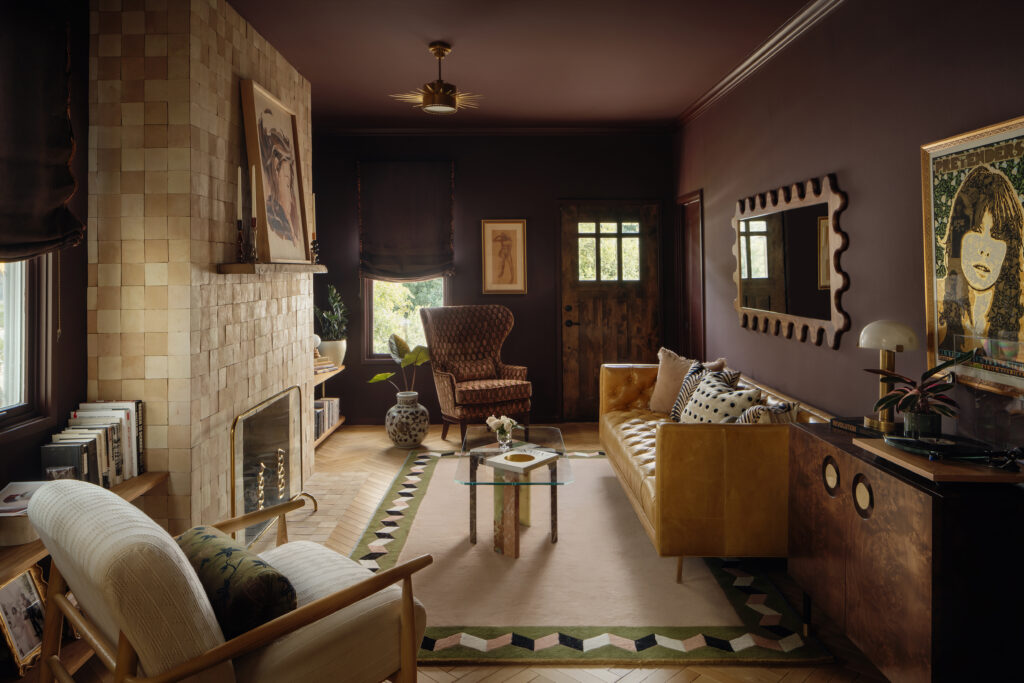 Living room designed by Kim Lewis. (Photo by Chase Daniel)