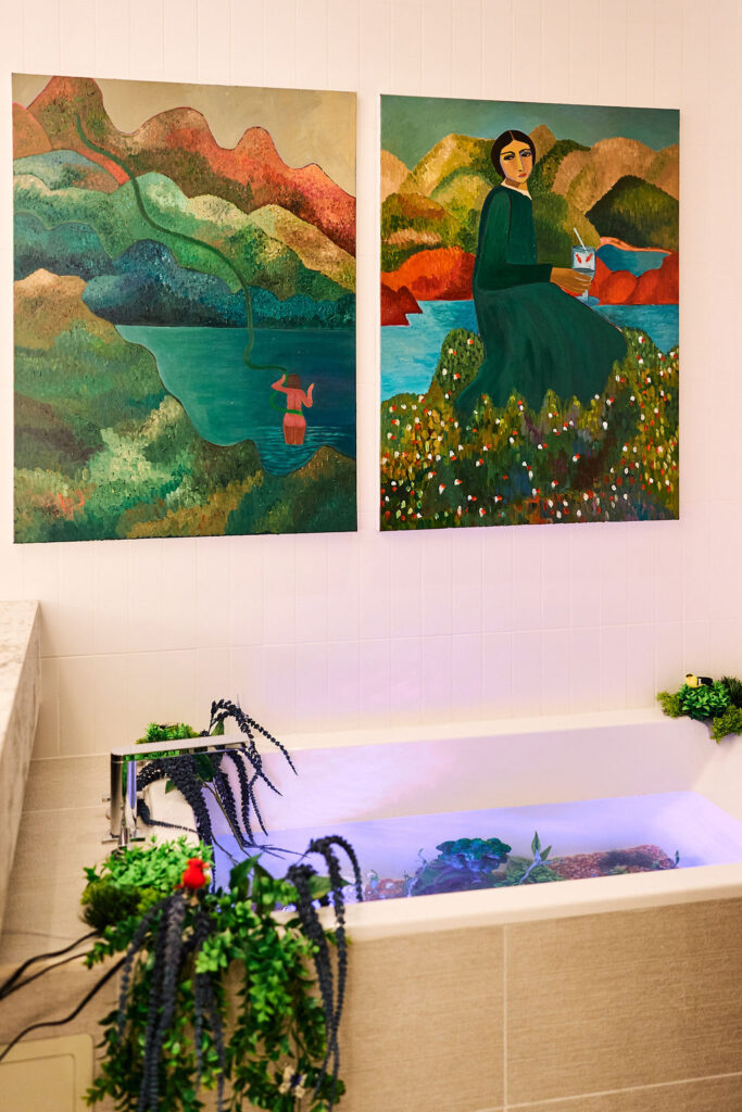 Works by artist Alexandra Valenti, represented by McLennon Pen Co., are shown at Friends Fair.