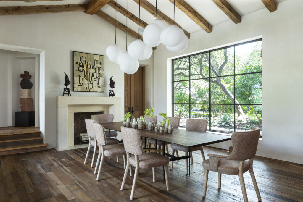 The dining room of a Tarrytown home redesigned by Mark Cravotta of Cravotta Interiors