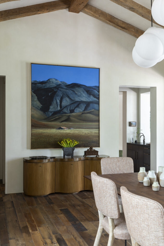 The dining room of a Tarrytown home redesigned by Mark Cravotta