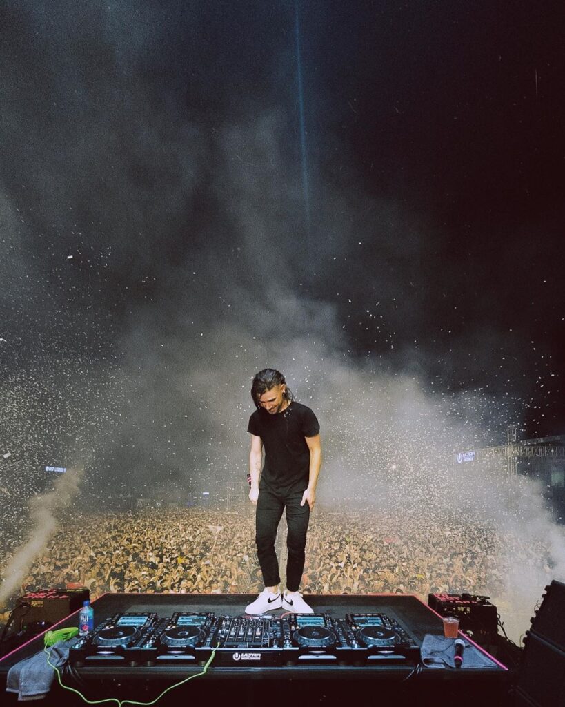 Skrillex, an American DJ and producer currently touring new music with open dates in his schedule that could align with ACL Fest 2026.