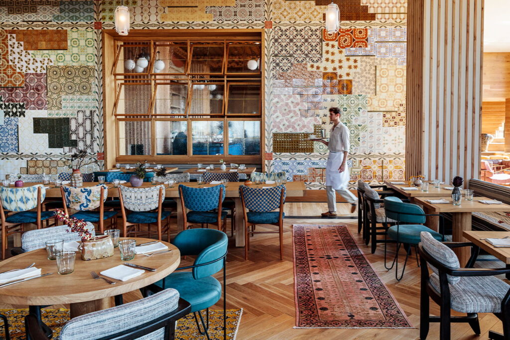 The Peacock Mediterranean Grill is Austin Proper Hotel's ground floor restaurant and lobby bar.