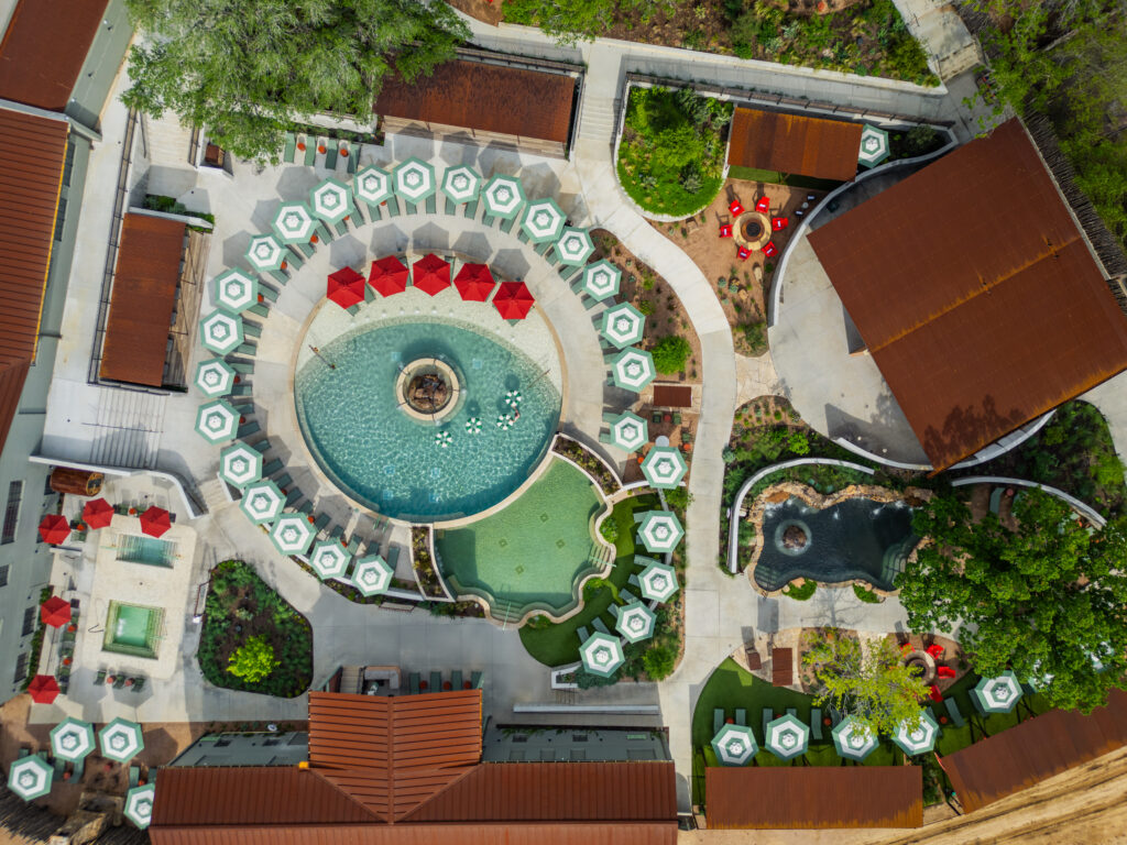 Aerial view of Ottine Mineral Springs