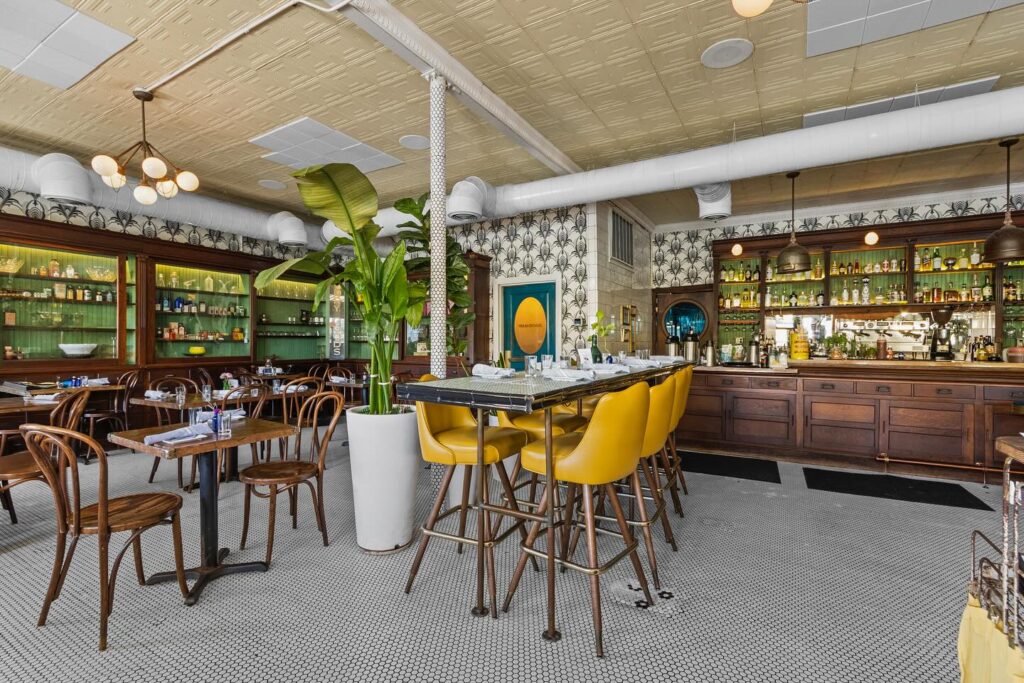 Hillside Farmacy, a family-owned New American bistro in East Austin, is housed inside a restored 1920s drugstore building. (Photo courtesy of Hillside Farmacy)