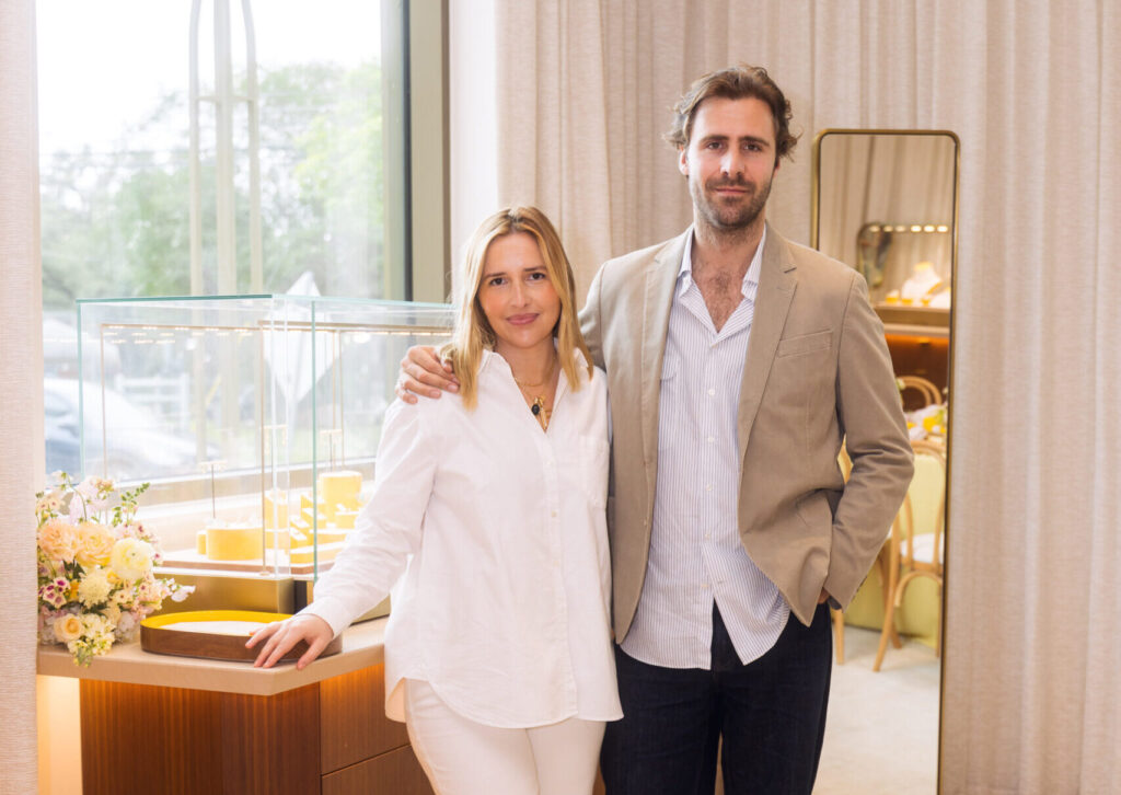 Iris de La Villardière and Thomas Montier Leboucher, designers of Viltier, at Korman Jewel House in Austin.