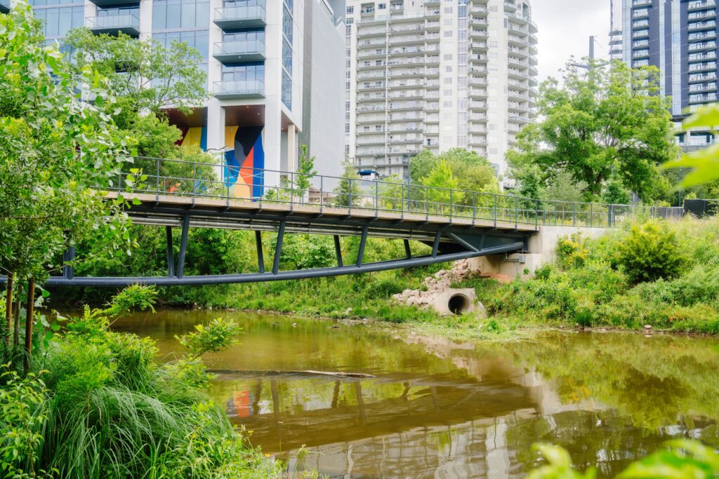 The Confluence, the second phase of the Waterloo Greenway project in Austin.
