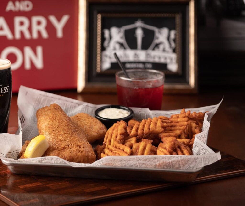 Fish and chips from Nosh & Bevvy