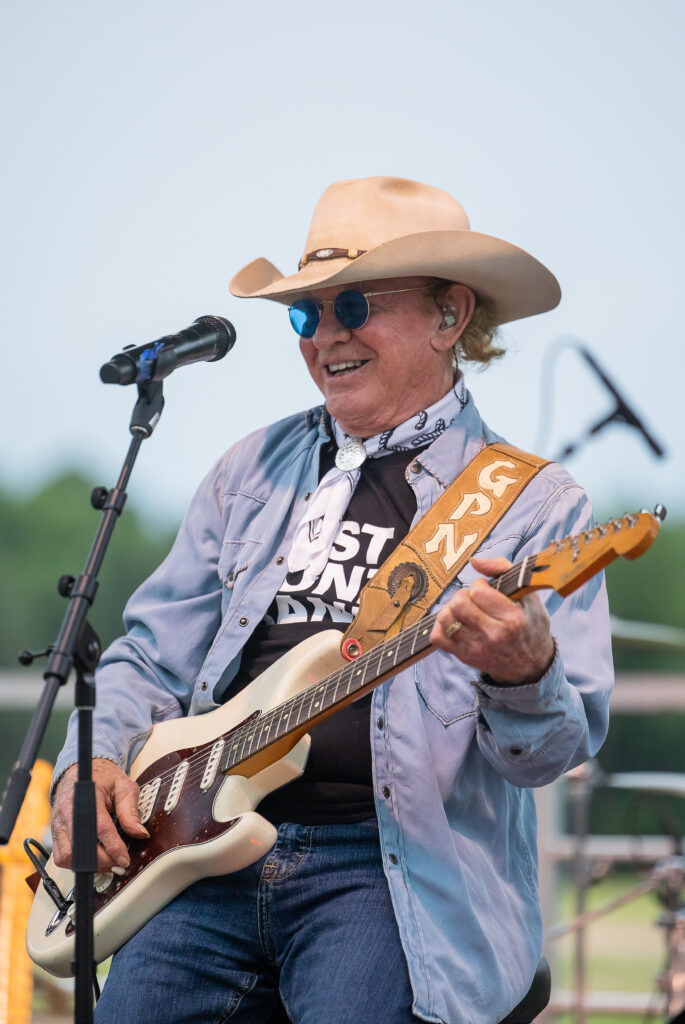 Gary P. Nunn performs during the Muny Cup and 19th Hole Party at Lions Municipal Golf Course in Austin on May 8.