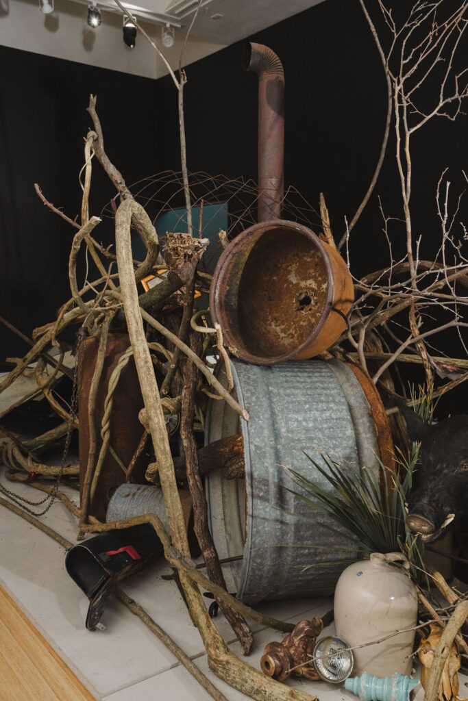 Photography, sculpture, sound and found objects come together in Adewumi’s solo exhibition.