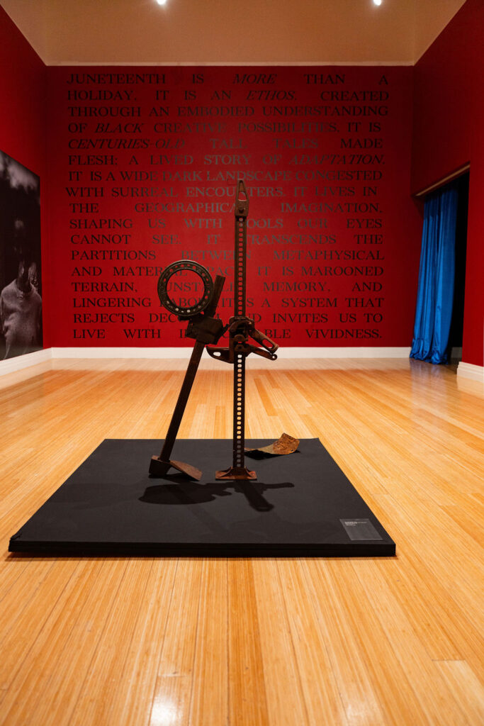 Artist Hakeem Adewumi will discuss his solo exhibition, “Seeing Further,” during an artist talk from 6 to 8 p.m. Thursday, June 18, at the George Washington Carver Museum in Austin.