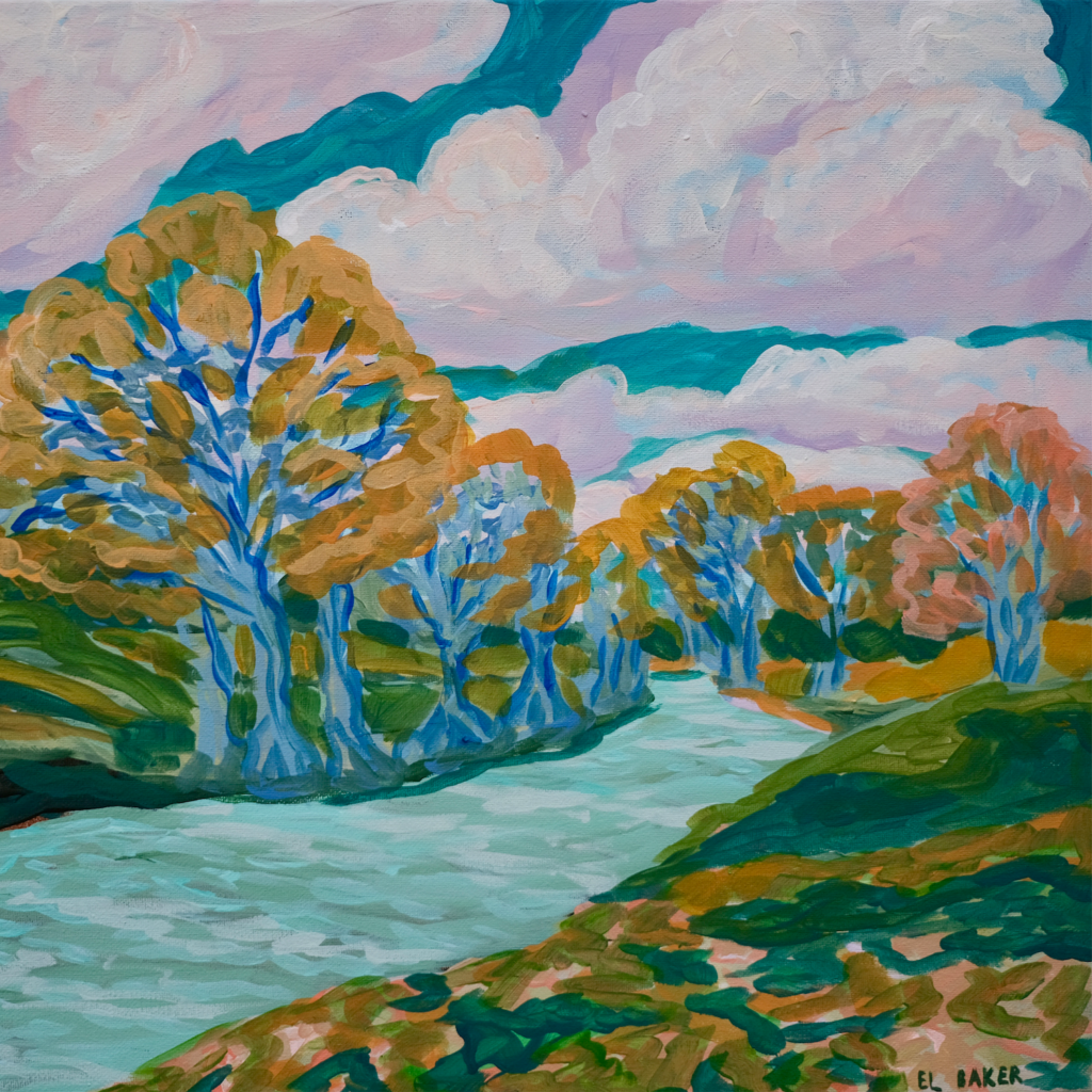 Austin artist El Baker created the cover art for Briscoe’s new single, “The Heart of Texas.”