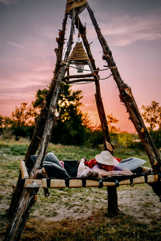 Photos Courtesy of Castell Cabins – 35. Tee-pee relax