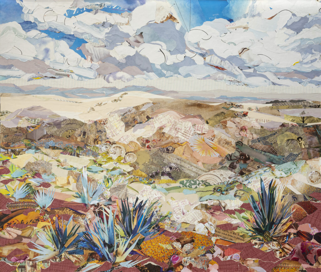 Laurie Carswell’s “She Headed West,” a 47-by-39-inch work.