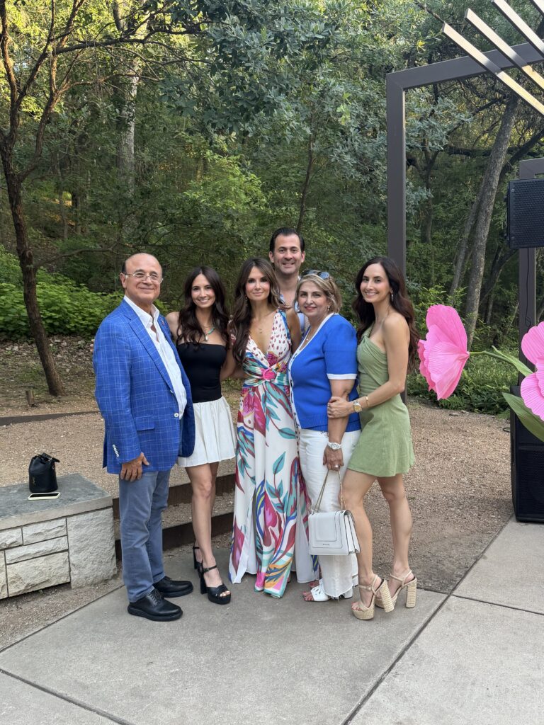 Dr. Ebrahim Delpassand , Ayda Delpassand (in black), Nahal Delpassand, Sergio Marazita , Alia Delpassand, Azar Delpassand