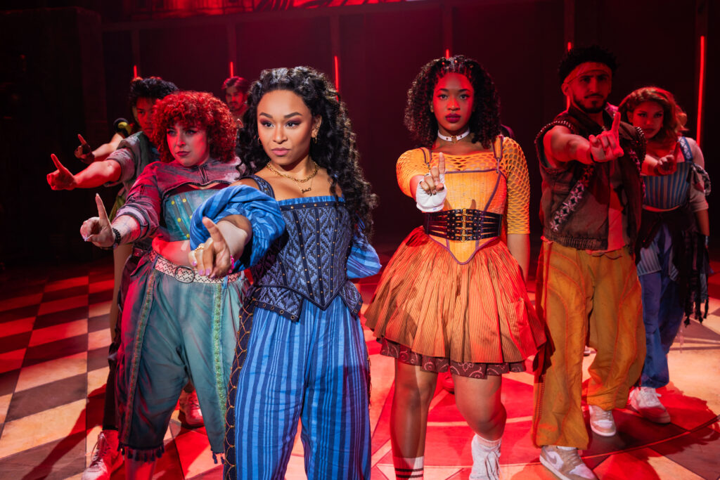 Fabiola Caraballo Quijada and the company of the North American Tour of "& Juliet"