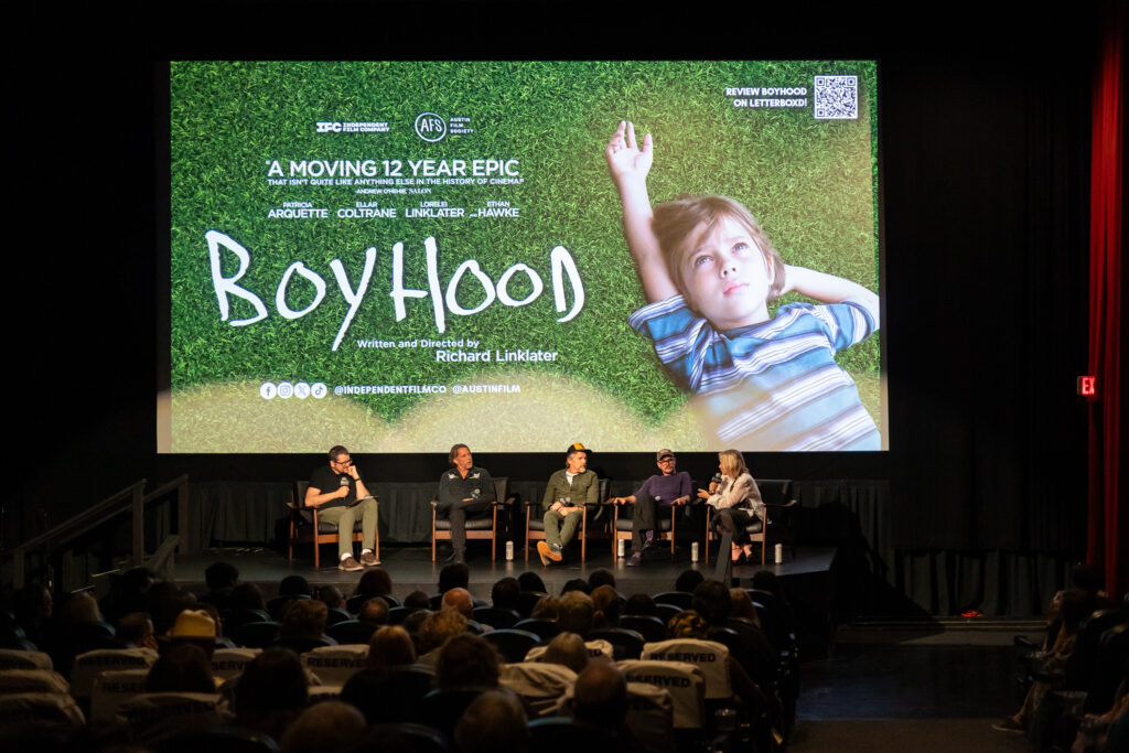 Lars Nilsen, Richard Linklater, Ethan Hawke, Ellar Coltrane and Patricia Arquette