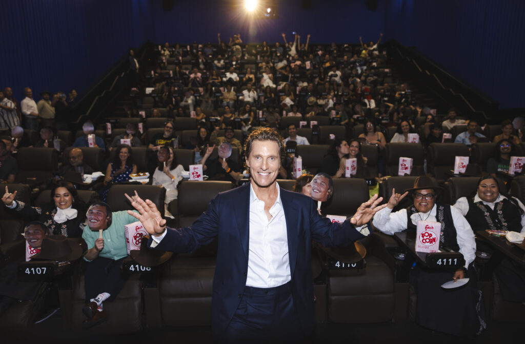 Matthew McConaughey celebrated the dedication of his namesake cinema at Alamo Drafthouse Mueller on Monday, just days before “The Rivals of Amziah King” hits theaters Aug. 14.
