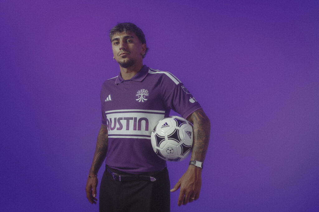 Austin FC forward Facundo Torres #11 in new Violet Crown Kit