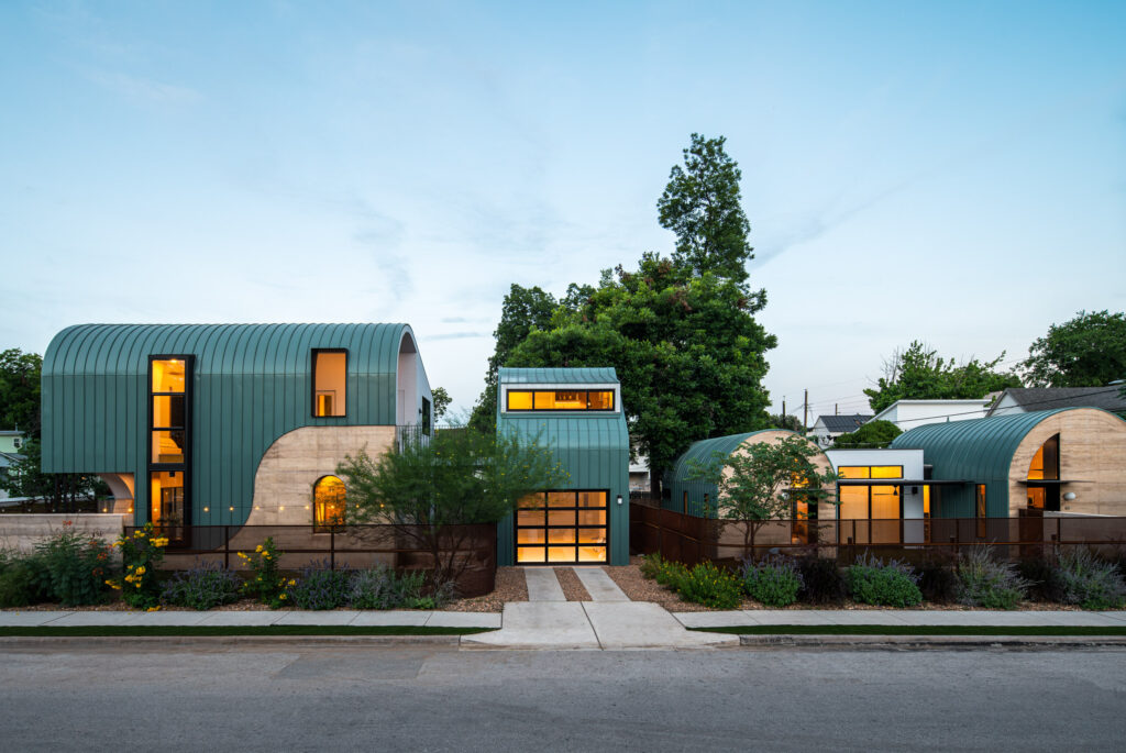 An inside look at the rammed-earth walls holding up Terraluz. (Photo by Rob Gomez)