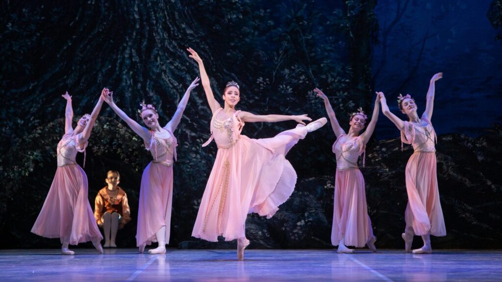 Ballet Austin dancers on stage at The Long Center for "A Midsummer Night's Dream"