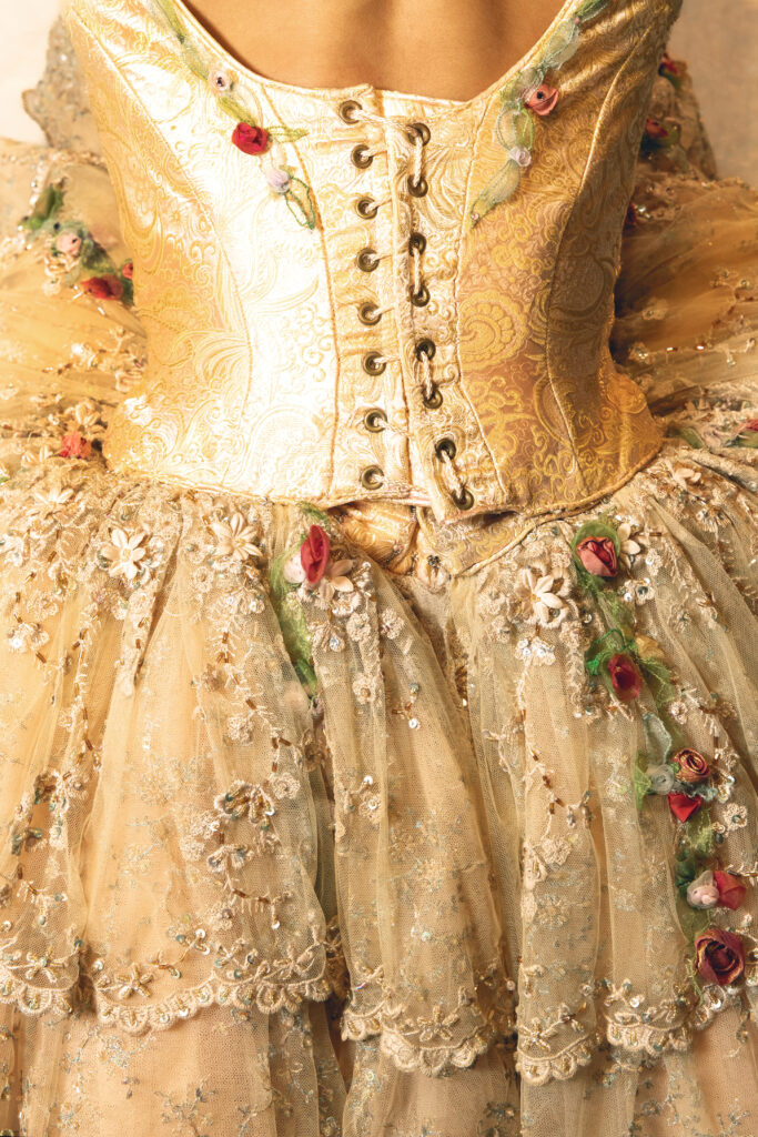 Ballet Austin’s Sugar Plum Fairy costume was made at the Royal Ballet’s workshop in London.