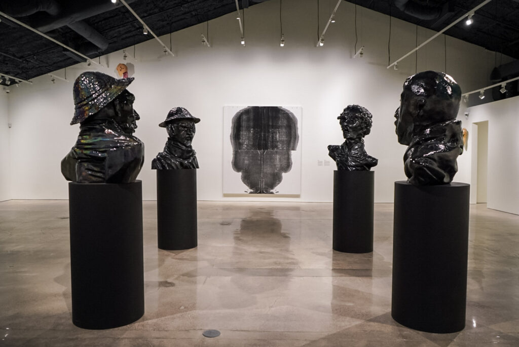 “Masquerade,” Ostillo’s inaugural exhibition, explores identity, disguise and performance through works by 14 artists