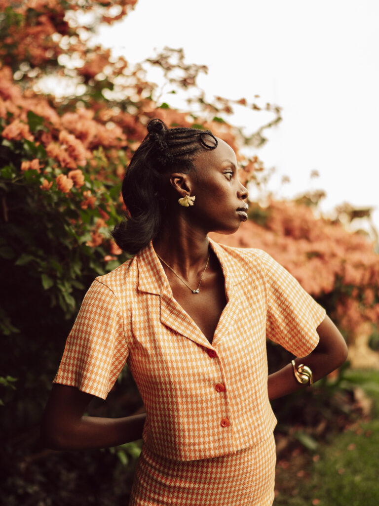 Most Muyinza pieces are designed to be unisex, with some leaning slightly masculine or feminine.