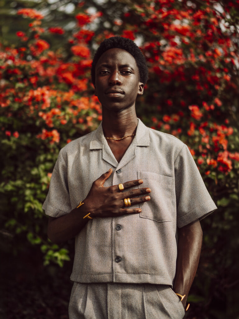Muyinza's designs draw on academic influences, from 1970s geometric prints to East Coast prep.
