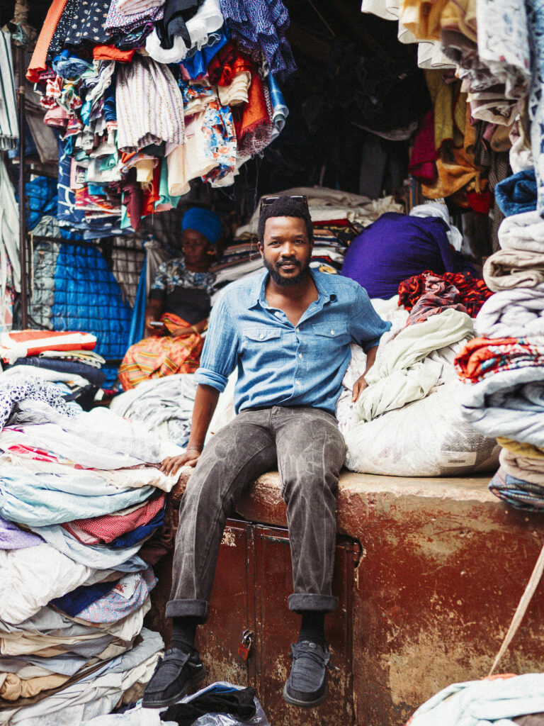 Drake Muyinza at the Owino Market in Uganda.