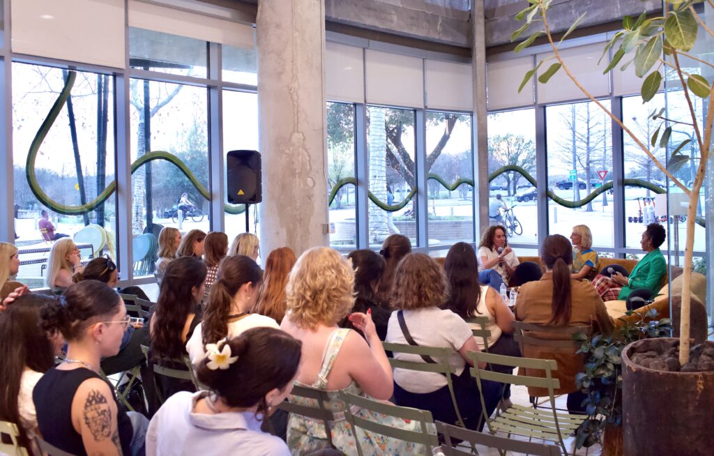 panel discussion at Trick Hat Workway