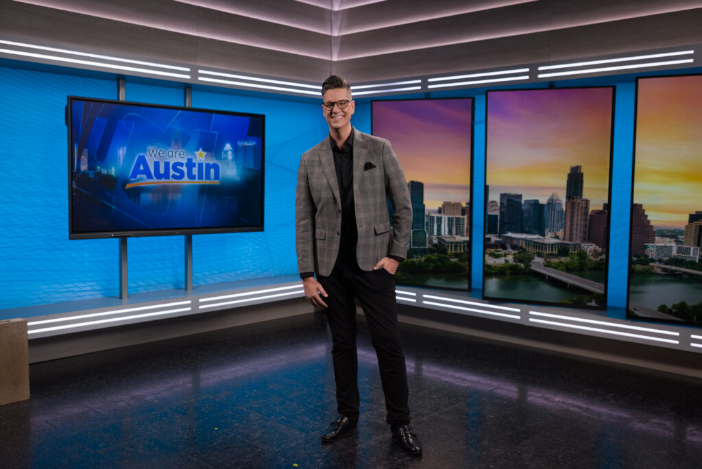Trevor Scott, host of CBS Austin’s “We Are Austin.” (Photo by John Pesina Photography)