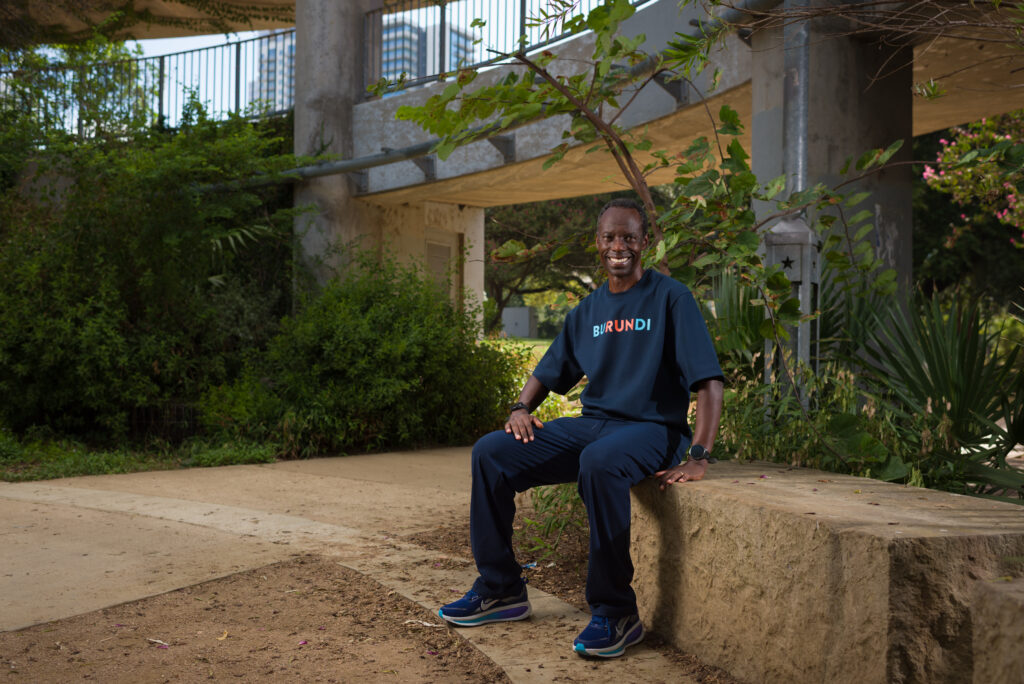 Gilbert Tuhabonye, founder of Austin running group Gilbert’s Gazelles and the Gazelle Foundation. (Photo by John Pesina)