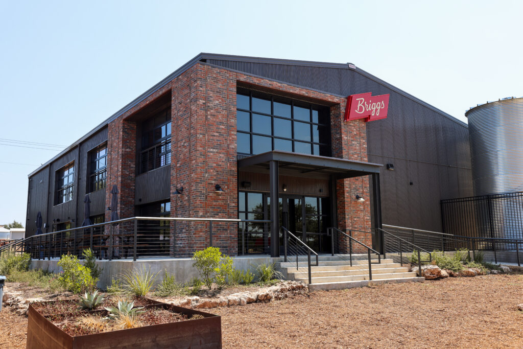 Briggs Distilling Co. exterior in Driftwood, Texas