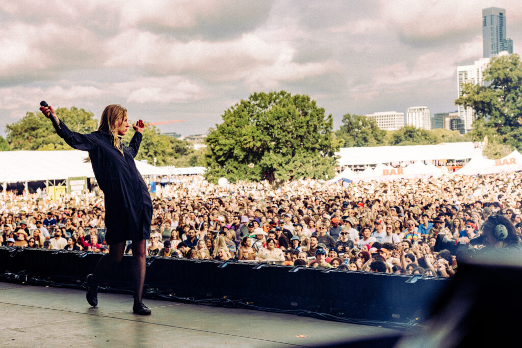 Audrey Hobert on stage at ACL Fest