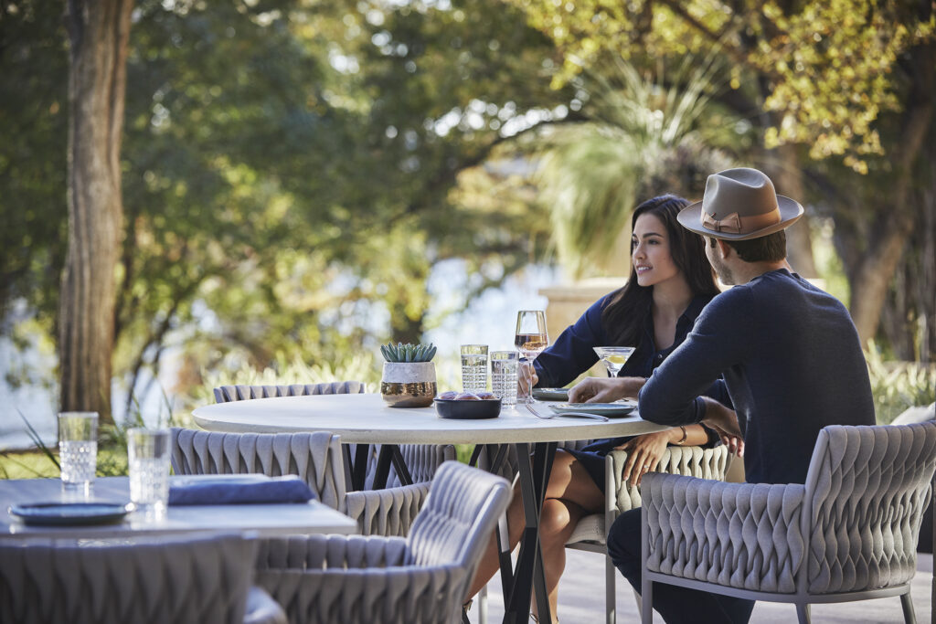 Ciclo’s patio overlooks Lady Bird Lake. (Photo courtesy of Four Seasons Austin)