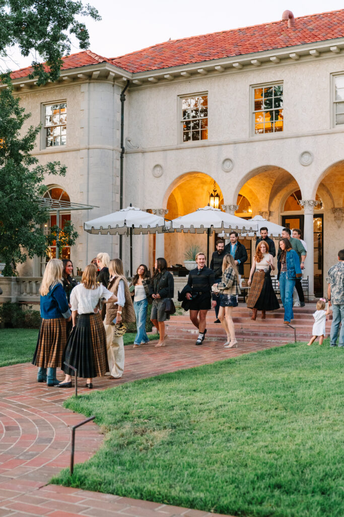 Guests at the Barbour & Shopbop event at the Commodore Perry Estate.