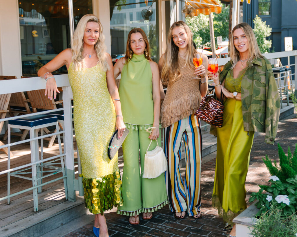 Alex Fugman, Chelsea Hansford, Hannah Chody and Kendall Swingler celebrate the Shopbop x SIMONMILLER exclusive collection at Clark’s Oyster Bar in Austin.